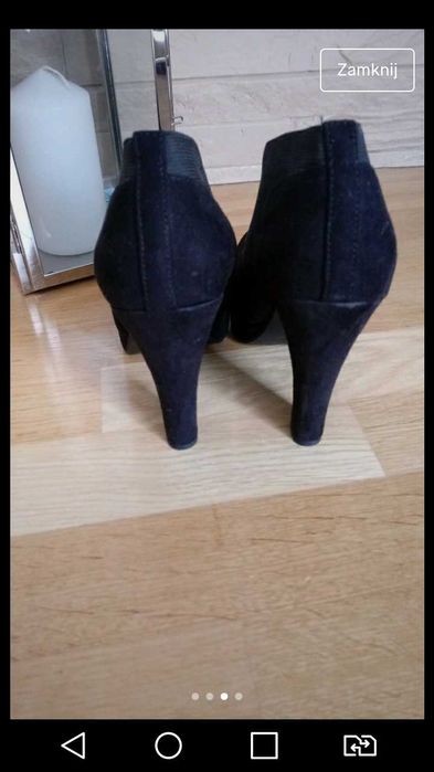 Czarne buty damskie na obcasie New Look r. 36