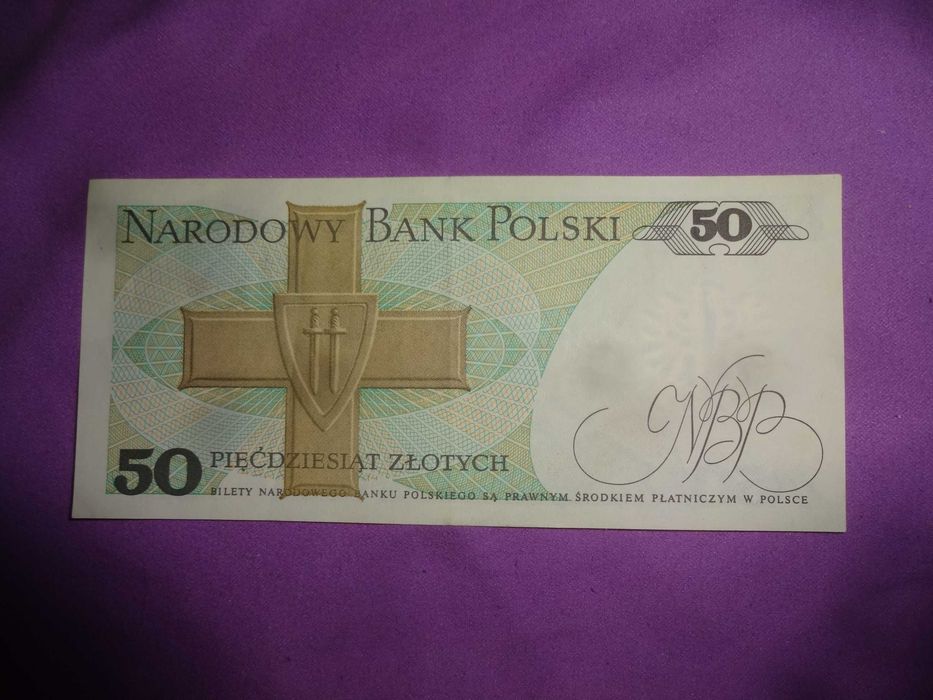 Banknot PRL 50 zlotych 1988 ŚWIERCZEWSKI seria HY