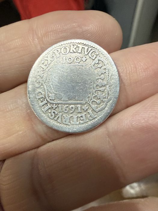 Moeda portuguesa de 1691 em prata