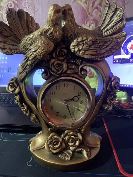 Винтажные каминые часы Adler