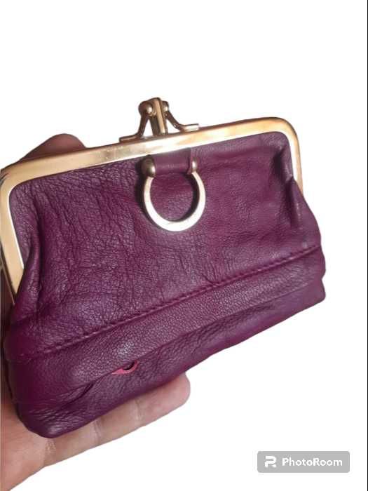 Portmonetka skórzana damska, piękny fiolet!