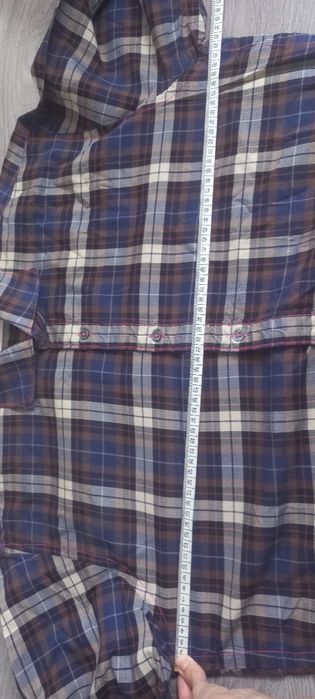 Śliczna koszula w kratę męska 42 xl 100% bawelna