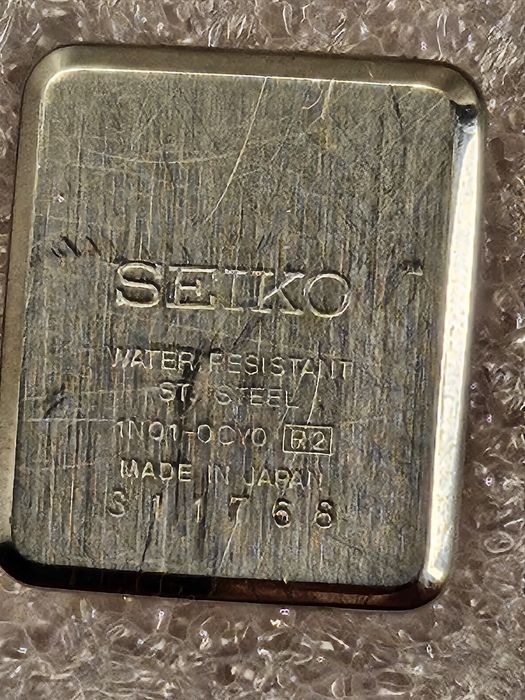 Seiko Classic Tank SWR083P1 Made in Japan rewizja 1N01B stan oryginalny