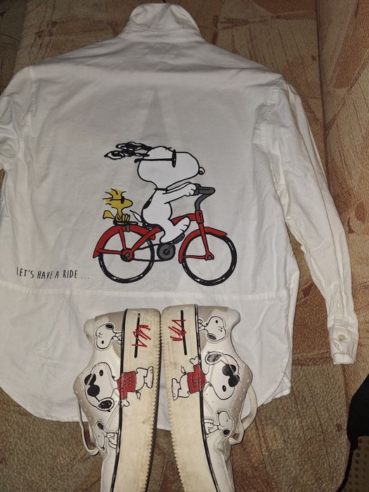 Snoopy. Zara .Bershka.Рубашка и кроссовки.