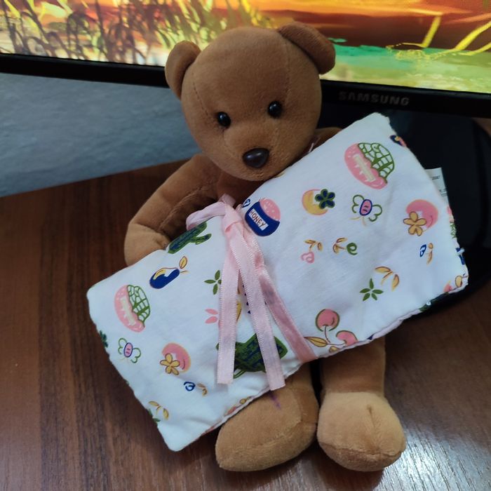 Іграшка ведмедик з ковдрою + подарунок скакалка