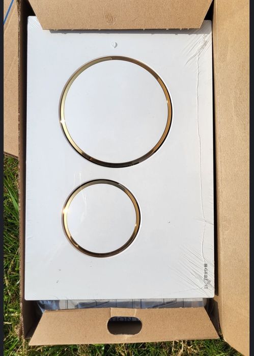 GEBERIT змивна клавіша для бачка в золотій оправі