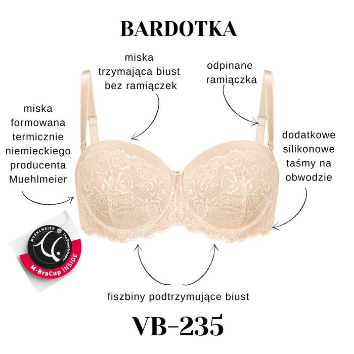 Vena VB-235 Biustonosz 85F Beżowy