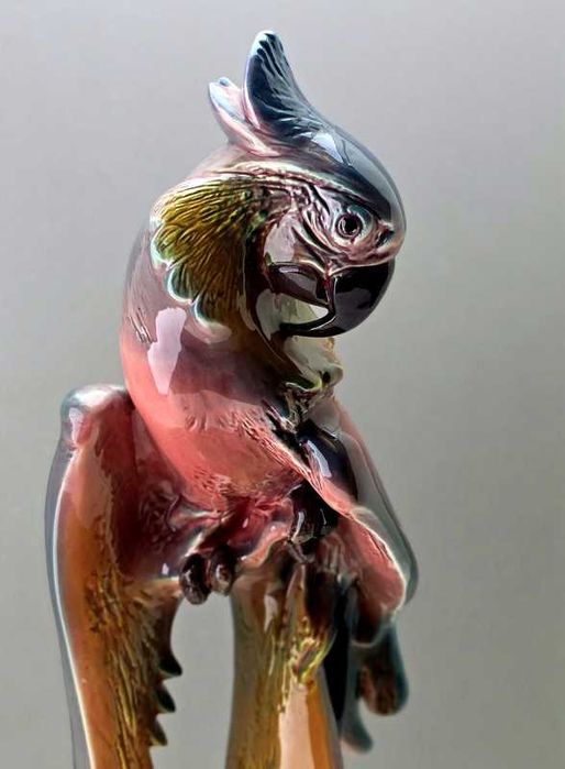 Duża figurka Papuga  wytwórnia Jihokera lata 70-te