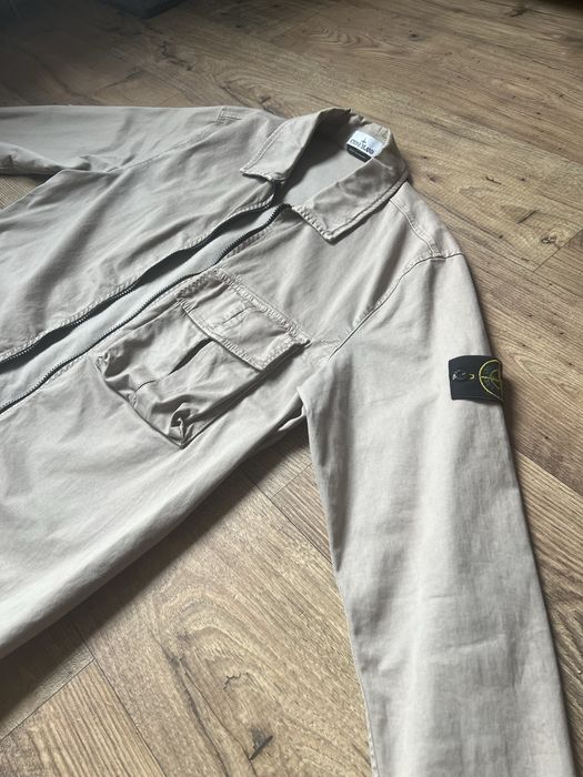 Stone Island Old Treatment Zip Overshirt
