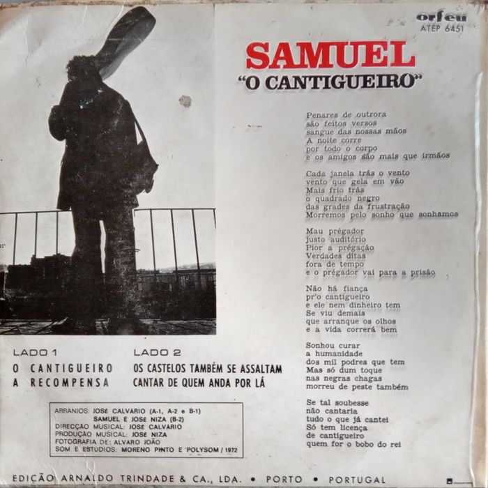 Samuel	- - - - -	 O Cantigueiro	- - - - -	EP64862113121025121