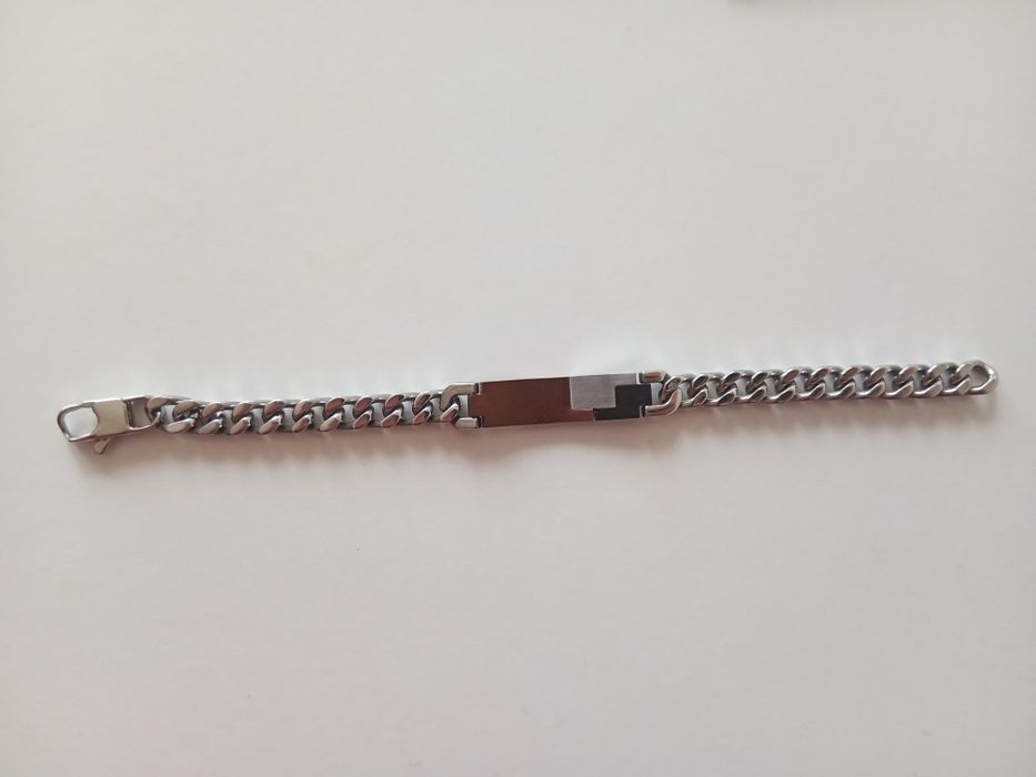 Pulseira masculina Woo Pure Feeling Aço Malha Chapa