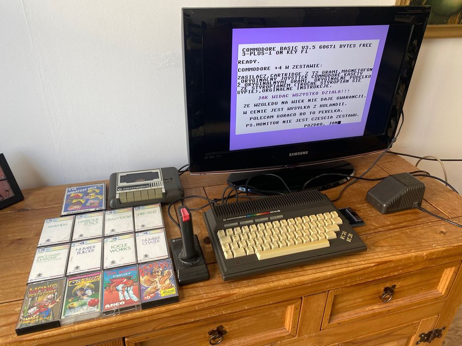 Commodore Plus4,w pudelku,komplet gotowy do gry