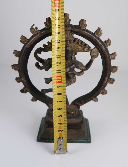 Escultura Shiva Nataraja antiga - 18.5 cm