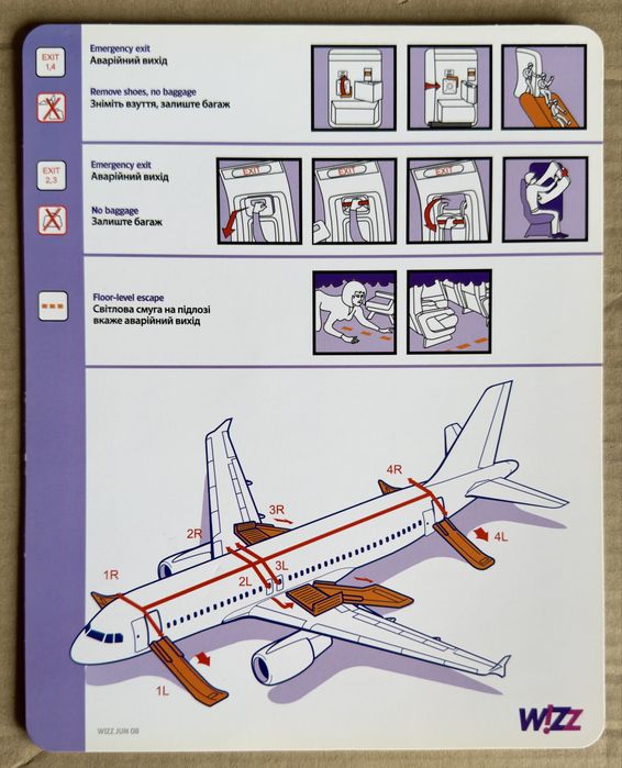 Karta bezpieczeństwa Wizz Air Ukraine A320