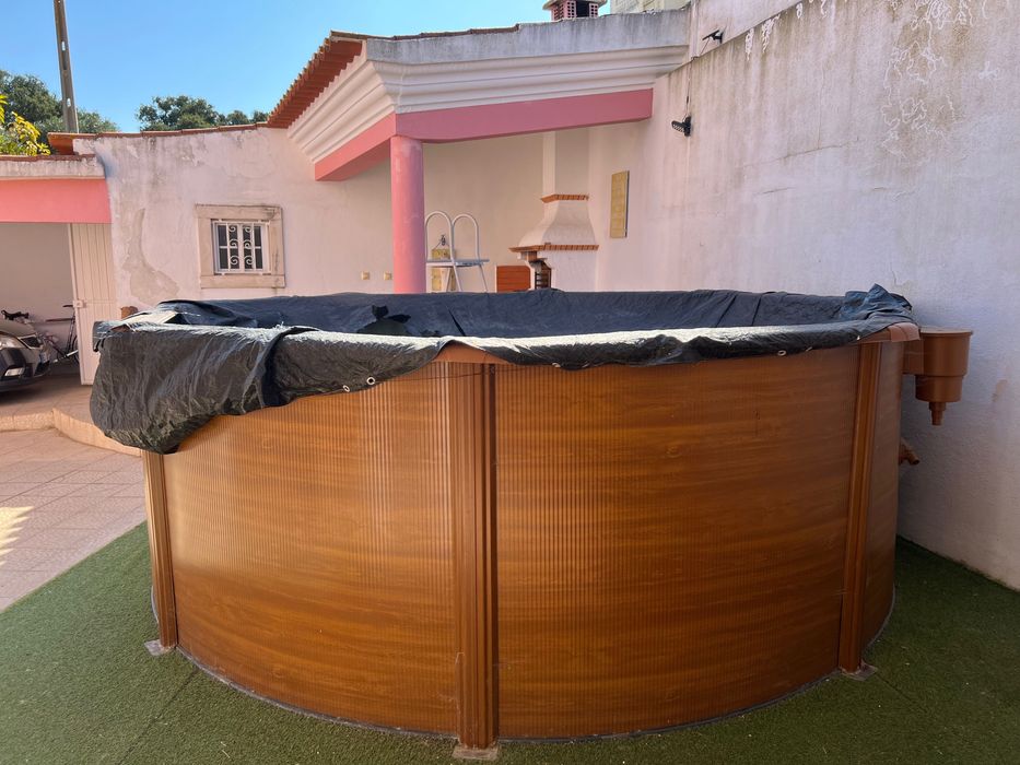 Piscina com filtro de areia