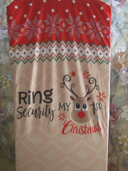 Pokrowiec na krzesło z Mikołajem choinkami 2 sztuki