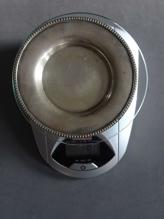 Antiga salva de prata 90gr