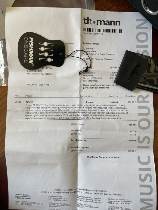 Guitarra Fender CD-60SCE 12 cordas