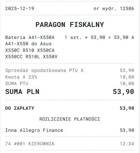 Asus x550v dysk ssd , nowa bateria