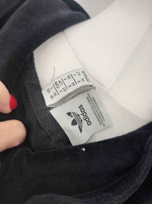 Bluza welurowa krótka adidas