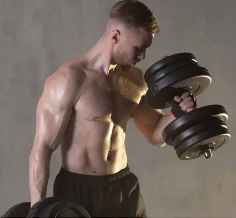 ТОП ЦІНА комплект розбірних гантелей 2 шт вага від 8,5 до 21 кг