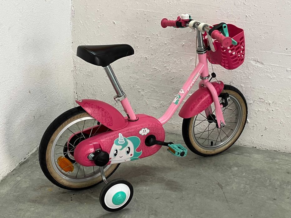 Bicicleta menina roda 14 ideal 3 - 5 anos com rodinhas