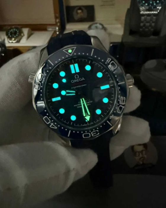 Часы наручные премиум Omega Seamaster Blue