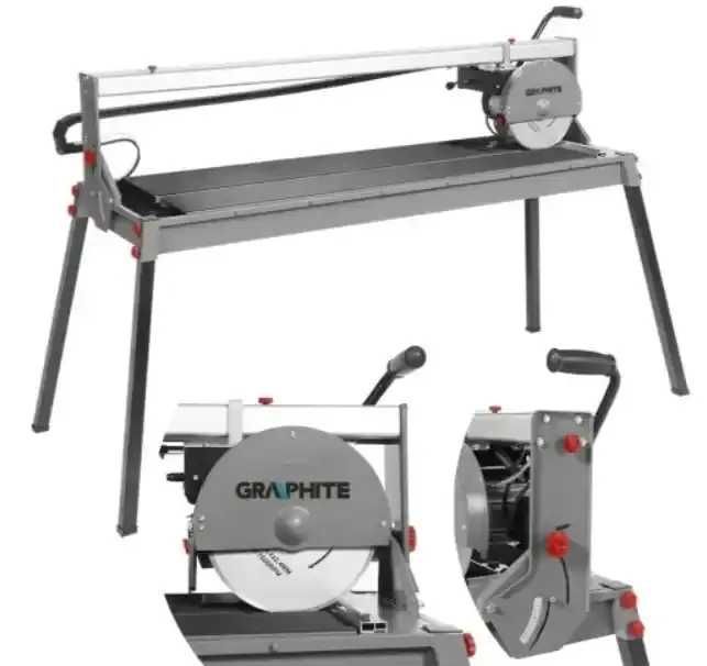 Плиткоріз GRAPHITE 1550 Вт 2950 об 120 см мокра різка 45° плиткорез PL