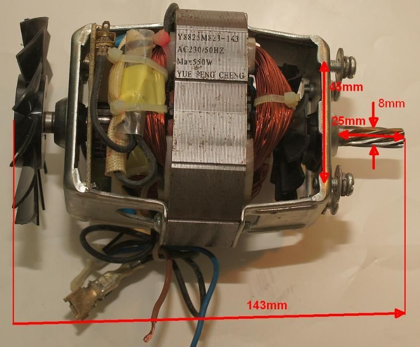 Silnik Y8825M823-143 AC230/50Hz Max 550W yue peng cheng