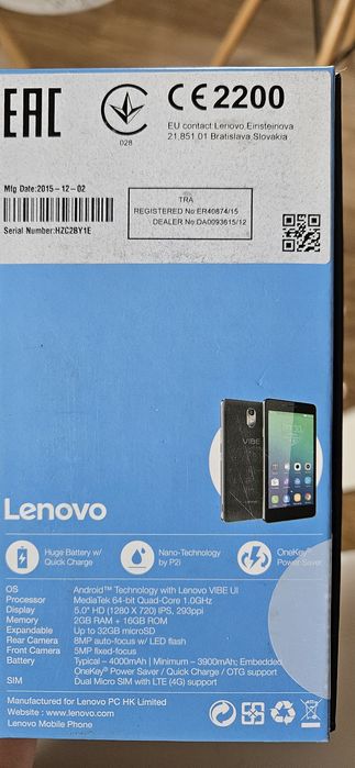 Продам телефон Lenovo vibe P1ma40