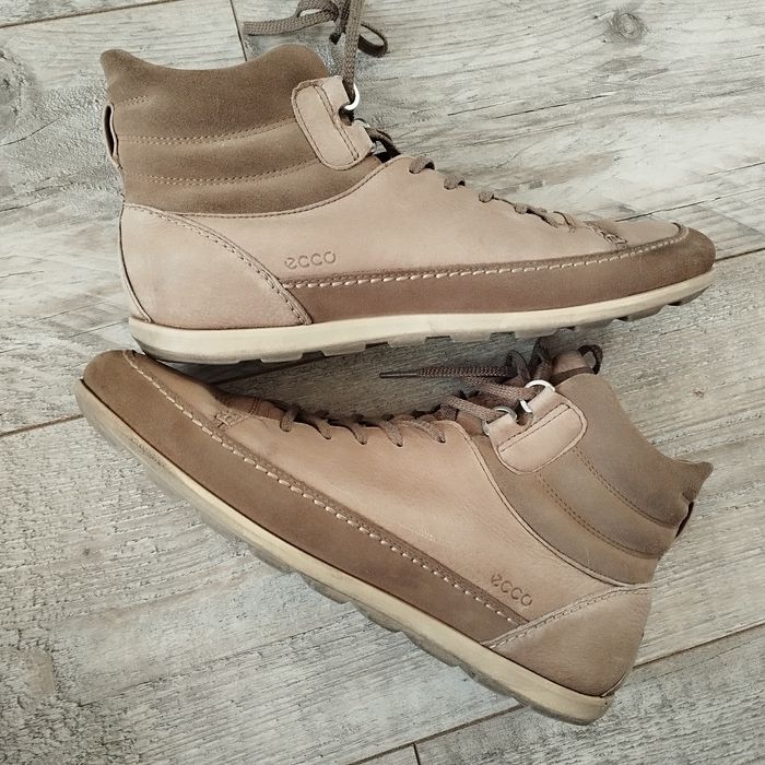 Хайтопи демісезонні  шкіряні чоловічі ботинки Ecco