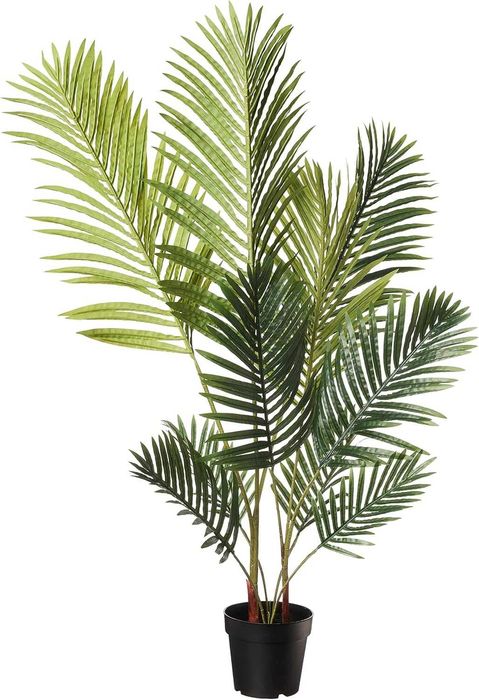Sztuczna palma Amazon Basics w plastikowej doniczce Wysokość 119,8 cm