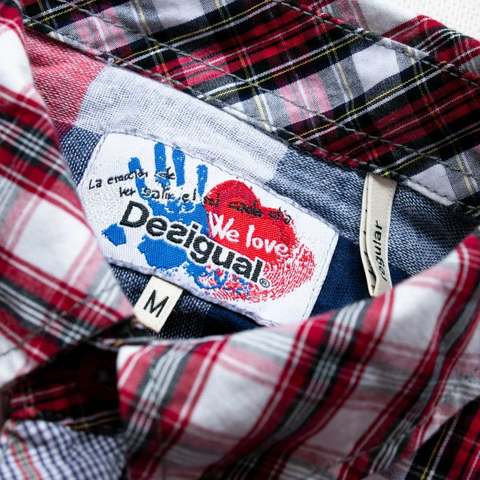 Desigual abstrakcyjna koszula w kratę M