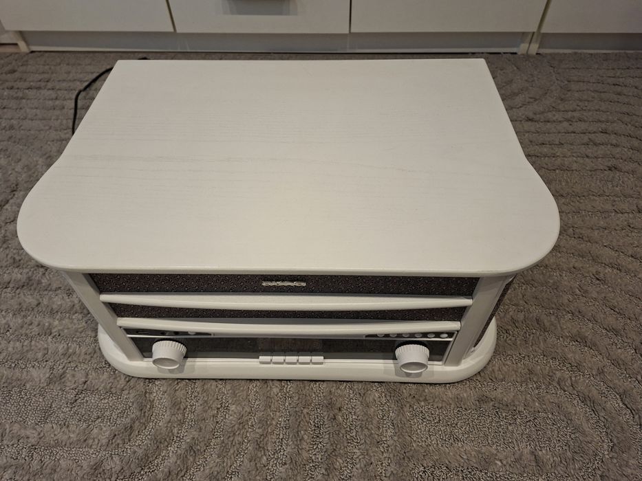 Retro wieża stereo Auna gramofon CD MP3 DAB FM kaseta USB Bluetooth