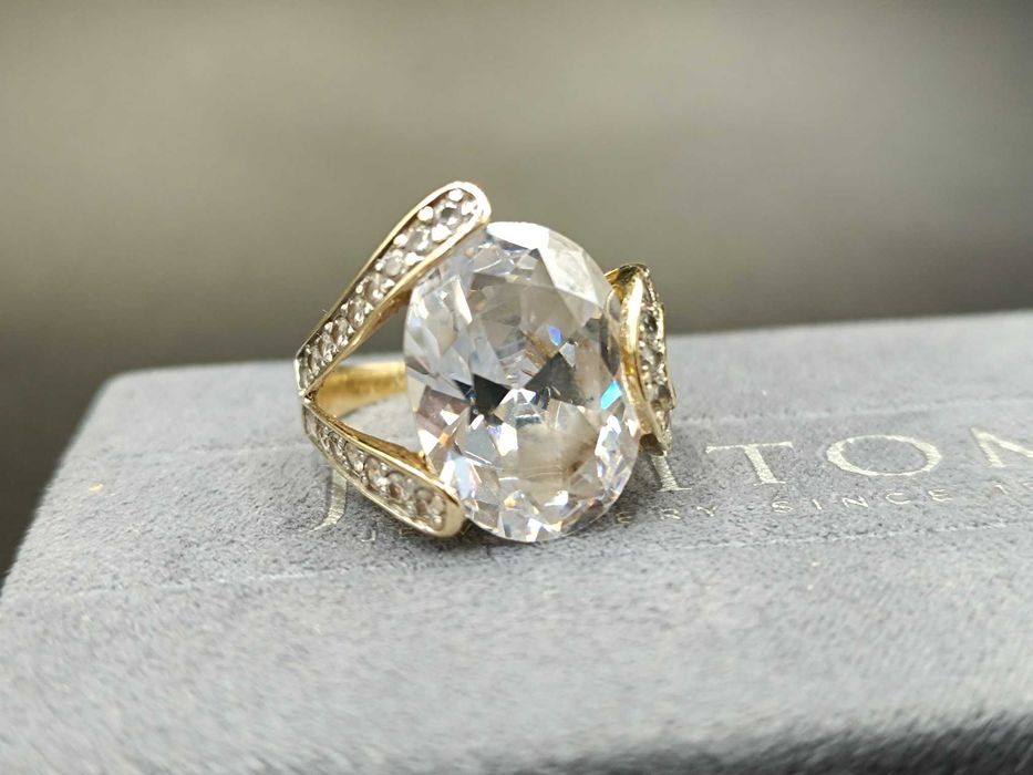 Złoty pierścionek z oczkiem 585 7,76g rozmiar 17