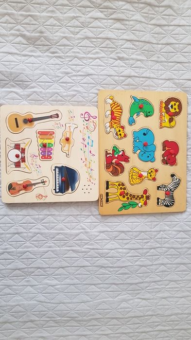 Набор: пазл сортер из дерева рамка вкладыш вкладыши пазли дерев'яні