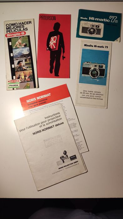 Panfletos vários vintage de fotografia