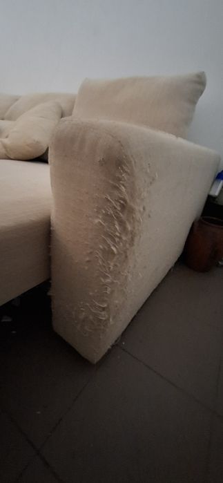 Sofá de tecido creme Ikea