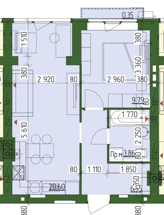 ЗНИЖЕННЯ ЦІНИ! Євро2к 42 м² ЖК «У Лісовій Бучі»!