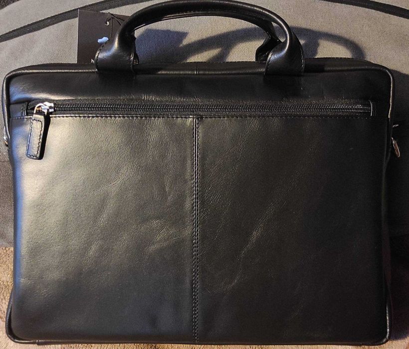 TORBA skórzana z paskiem, Macbook/laptop 15" dbramante1928 | Amalienborg, czarna