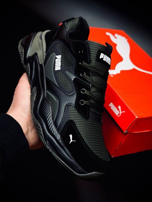 New ‼️Мужские кроссовки puma Black Green Army хит продаж красовки пума