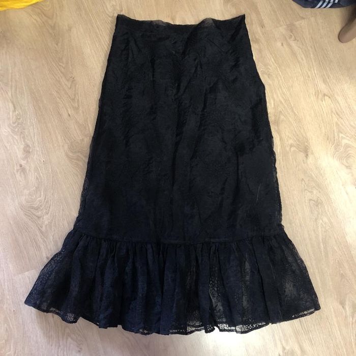 Дизайнерська спідниця чорна з органзи hm чорная юбка органза xl-xxl