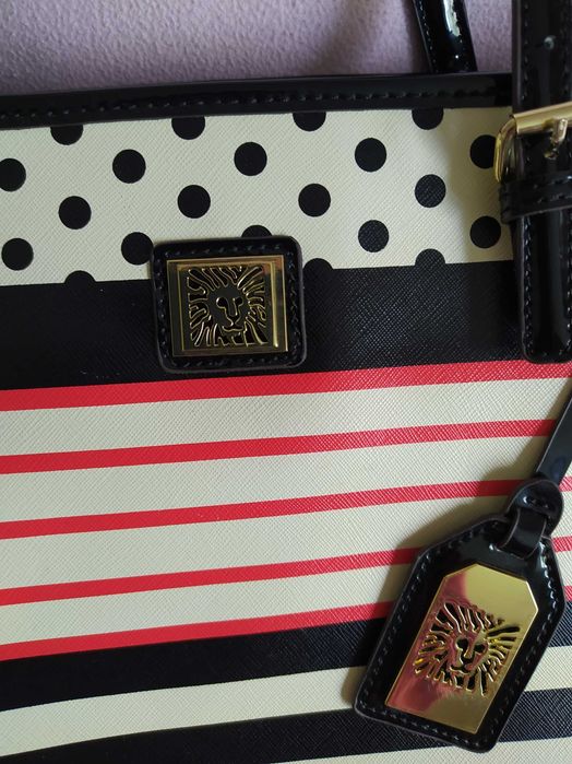 Torebka Anne Klein torba pasy kropki