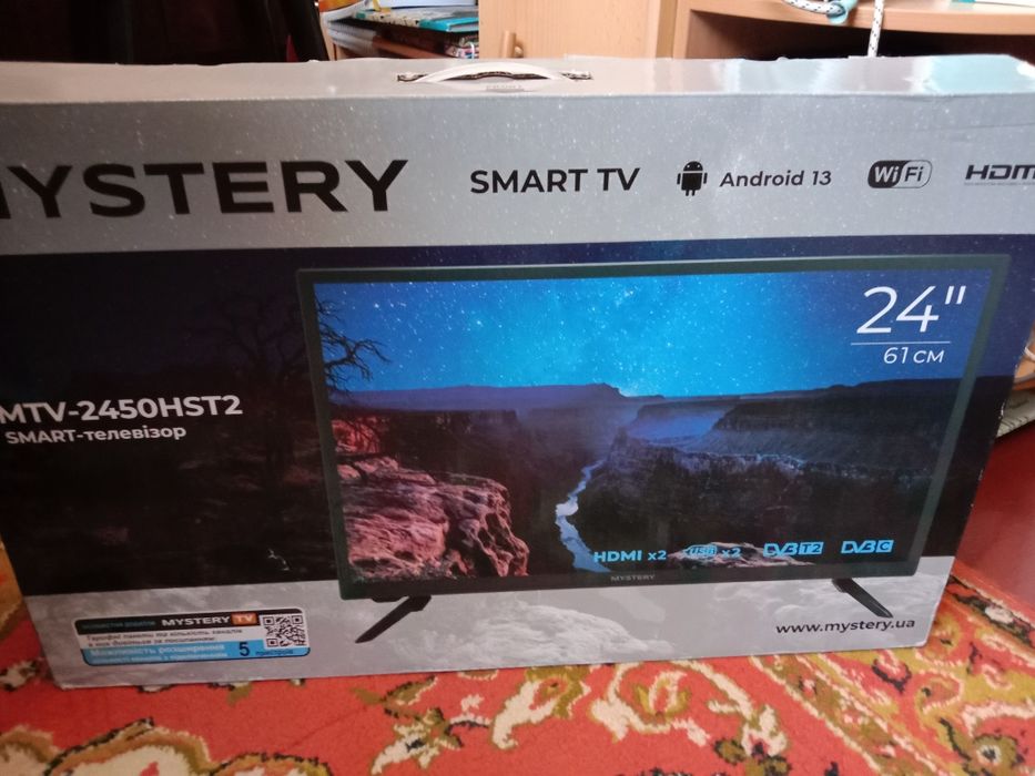 LED Телевизор Smart TV Mystery, 24 дюйма