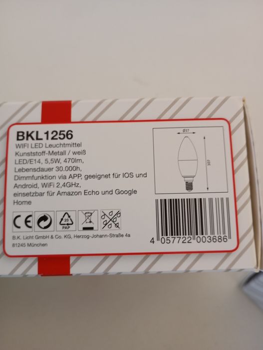 Żarówka inteligentna BKL1256 zestaw.