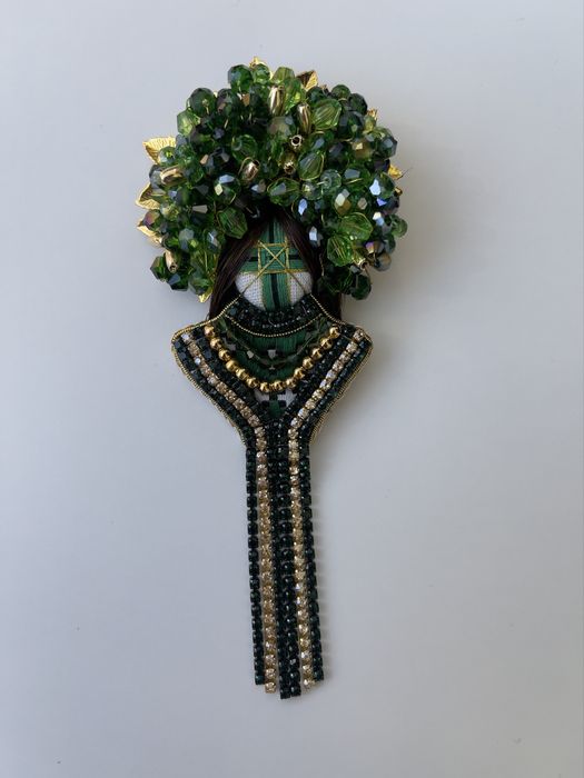 Комплект ( брошка мотанка + сережки )