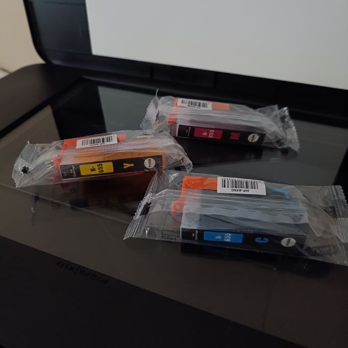 Tusze H655 niebieski żółty i czerwony