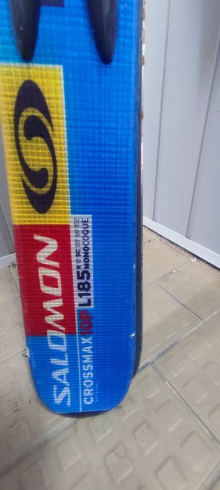 Лижі гірські Salomon Crossmax 185 см комплект з чохлом і палицям