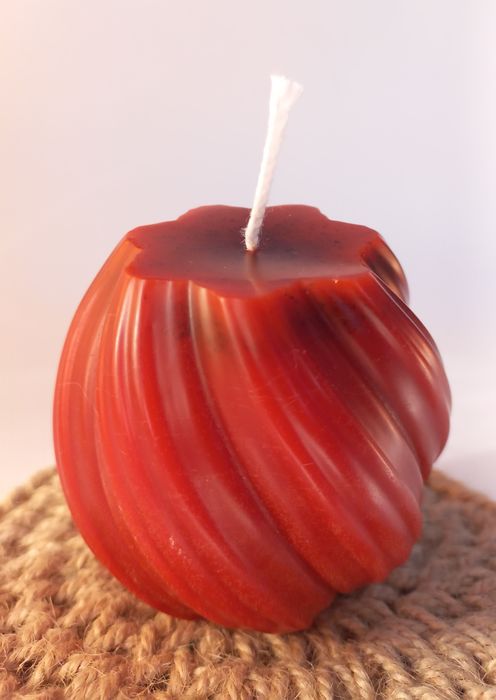 Свічка з натурального  воску "Ведмедик з букетом",  декор, бонбоньєрка