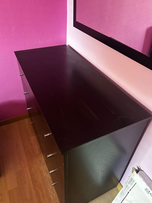 Cómoda preta + espelho